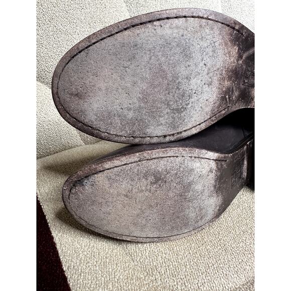 FRYE Brown Leather Button Back Zip Short Ankle Bootie Brown 8.5 B - Picture 16 of 16